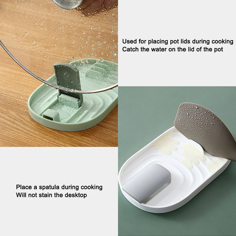 Foldable Nordic-Style Pot Lid & Utensil Holder