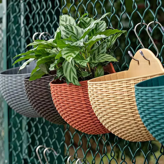 Wall-Mounted Plastic Flower Pot