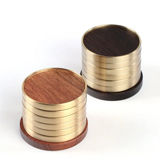 Rosewood Heat-Resistant Coaster Set